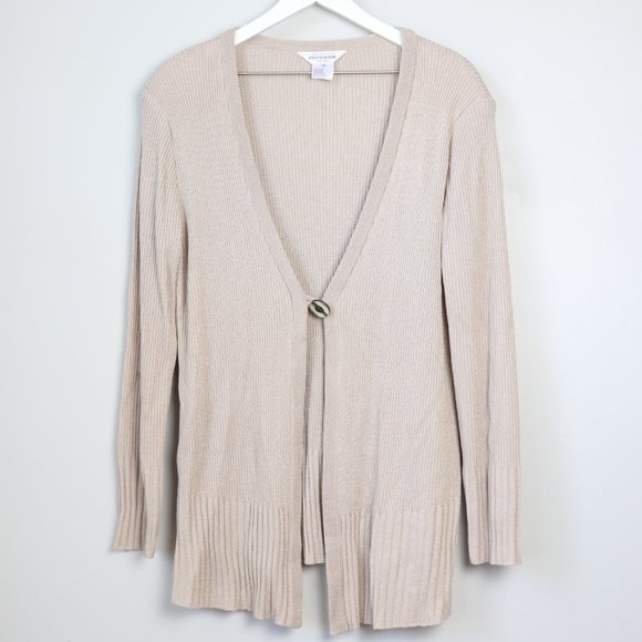Misook Sweaters - Exclusively Misook Woman Metallic Cardigan Sweater